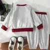Conjunto Masculino Russo Estilo Esportivo Patchwork Blusa de Moletom Color Block Calça Jogger Skinny Casual Confortável Fábrica de Origem