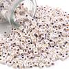 100 Peças/Pacote acrílico quadrado branco dourado letras lavadas contas soltas diy roupa pulseira Acessórios Atacado