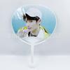 Abanico pequeño de plástico estilo Corea del Sur soporte de producción concierto Star EXO periférico abanico redondo de plástico pp abanico publicitario