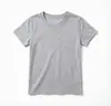 Camiseta para Niños Bebé Algodón Manga Corta Niños Niñas Color Sólido Cuello Redondo Superior Estampado de Logo Texto Estampado Camiseta Fábrica de Origen