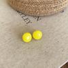 Pendientes de Bola de Color Macarrón Color Dopamina para Mujer Simples Versátiles Personalidad Elegantes Exquisitos Pendientes Pendientes