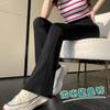 Leggings de Piel de Tiburón Estilo Nuevo Primavera y Verano, Pantalones Ligeramente Acampanados para Mujer, Ropa Exterior, Leggings, Pantalones Casuales, Cintura Alta, Efecto Adelgazante, Elásticos para Barrer el Suelo