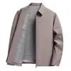 Chaqueta a prueba de tres (agua, viento, suciedad) para hombre para primavera y otoño, chaqueta casual de negocios de corte holgado para hombres de mediana edad y mayores, chaqueta de papá, ropa exterior para hombre