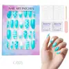 24 Peças de Unhas Postiças Usáveis para Adultos Produtos Acabados Transfronteiriços Patches de Manicure de Alta Qualidade Manicure Amêndoa Removível Atacado
