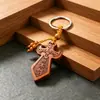 Pingente de chaveiro criativo em estilo étnico chinês de madeira de pêssego, adequado para homens e mulheres, presente de alta qualidade, acessório decorativo, atacado