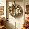 Jingjian Producto Nuevo Transfronterizo Corona de Calabaza de Otoño y Piña Decoración de Puerta y Ventana Corona de Guirnalda de Bayas y Hoja de Arce de Jardín de Acción de Gracias