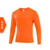 Primavera 2025 Nuevo Transfronterizo Amazon Color Sólido Manga Larga Cuello Redondo Secado Rápido Camiseta Deportiva para Hombre Transpirable Ropa para Correr