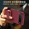 Capa para celular Huawei Pura X View com alça de pulso, suporte metálico giratório, textura de couro galvanizado, capa protetora anti-queda