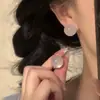 "Pó para Gelatina de Lichia" Repelente de Mosquitos em Disco Claro e Hidratante Presilha de Orelha Brincos Sem Furo Brincos Elegantes Novo Estilo Chinês para Mulheres