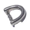 Diámetro Interior 13mm Hebilla en Forma de D Semicircular Plata Cepillada Hebilla para Zapatos para Zuecos, Hebilla Decorativa para Sandalias al por Mayor