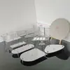 Suporte de Bolo Espelhado Acrílico Prata Decoração de Casamento Prato de Bolo Bandeja Espelhada Ornamento de Mesa de Sobremesa Suporte de Exibição