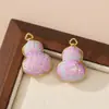 Pingente de Joia em Brocado Estilo Chinês, Bordado Dupla Face, Pingente de Cabacinha em Brocado Estilo Chinês Novo para DIY Feito à Mão, Acessório de Bolsa