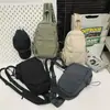 Mochila de senderismo transfronteriza nueva, mochila pequeña funcional, riñonera de pecho de moda para exteriores para hombres y mujeres, bolso de hombro casual multifuncional