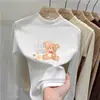 Blusa térmica infantil com forro de fleece, nova coleção outono/inverno 2026, estilo coreano, gola alta da moda, camiseta de manga comprida com forro de fleece