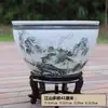 Tanque de Peces Grande de Cerámica para Sala de Estar, Tanque de Loto, Tanque de Agua Doméstico Jingdezhen al por Mayor, Tanque de Piso Extra Grande para Koi