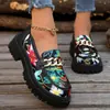 Zapatos de Vestir Estilo Británico de Talla Grande para Primavera, Invierno y Otoño, Nuevos Estilos, Tacones Gruesos de Moda, Zapatos Pequeños de Cuero Retro de Moda