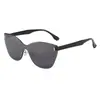 Óculos de Sol Estilo Novo Personalizados de Armação Grande Lente Única Olho de Gato para Homens e Mulheres, Sem Armação High-End Fashion Tendência