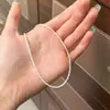 Estilo Coreano Simples Alto Padrão Moda Elegante Versátil Zircônia Cristal Colar Luxo Leve Design de Nicho Corrente Empilhada para Clavícula