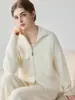 Cardigan de Tricô com Zíper em Cashmere Estilo Old Money para Mulheres com Design de Bolso, Elegante Casaco Suéter com Gola Reversível