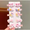 Grampos de Cabelo Infantis Desenho Animado Sanrio Tecido Abrangente Não Machuca o Cabelo Grampos de Cabelo Bebê Acessórios de Cabelo Fofos Kuromi Headwear Atacado