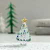 Nuevas Decoraciones Creativas de Vidrio Hechas a Mano Puras de Zibo Árbol de Navidad Atmósfera Festiva Regalos Adornos para Escritorio de Estudio