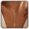 Amazon Transfronterizo Personalizado Mezcla y Combina Cadena Cruzada Collar Hip-Hop Tendencia Gargantilla Dorada Moda Joyería en Capas