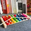 Piano de Madera de Ocho Notas para Golpear con la Mano para Bebés y Niños Pequeños, Reloj de Pingüino, Oruga Enrollable con Cuentas Pequeñas, Torre Arcoíris, Juguetes Educativos de Educación Temprana