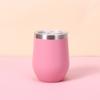 ¡Guau! Taza Térmica Portátil Personalizada Transfronteriza con Tapa, Copa Sencilla para Vino Tinto en Forma de U para el Hogar, Taza Tipo Cáscara de Huevo de 12 oz