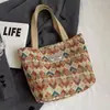 Bolsa de Lona Personalizada da Moda Transfronteiriça Novo Estilo Grande Capacidade Casual para o Dia a Dia Bolsa Tote Tendência Nicho Celebridade da Internet Bolsa de Ombro