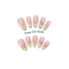 Bestseller Transfronterizo Uñas Portátiles Hechas a Mano Francesas Degradado Nude Flores 3D Puntos Ojo de Gato Estilo Chica Picante Puntas para Uñas