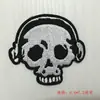 Pegatinas redondas de tela bordada se pueden planchar y coser pegatinas de parche bordado pegatinas de parche para ropa etiqueta de tela de calavera pegatinas decorativas