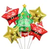 Novo Conjunto de Balões de Natal Tema de Natal Desenho Animado Papai Noel Floco de Neve Decoração de Festa Balão de Filme de Alumínio