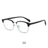 Nuevas Gafas de Hombre Elegantes para Negocios Anti-Luz Azul Sin Graduación, Aptas para Lentes Graduados, Armazón con Ceja Tr