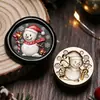 Novo Produto 2026 Série de Natal Cabeça de Selo de Cobre Embossada de Formato Irregular com Motivos de Rena e Floco de Neve para Selos de Cera de Natal