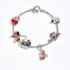 Pulsera de Navidad Nueva Transfronteriza Joyería Moda Hip-Hop Estilo Punk Aleación Goteo de Aceite Pulsera de Regalo de Santa