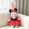 Talla S/M Ropa para Muñeca Linabell Nuevo Vestido Rojo de Lunares Clásico Minnie con Collar de Perlas Conjunto Ropa de Repuesto Lulu