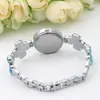 Pulseira de Relógio Feminina com Ponto de Diamante Trevo de Quatro Folhas Pulseira de Relógio Feminino Casual Relógio de Presente Joia Relógio Feminino Mão