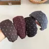 Diadema Ancha Estilo Retro de Lunares Diadema Alta para la Parte Superior del Cráneo Accesorios para el Cabello para Salir y Viajar Pinza para el Cabello Accesorios para el Cabello Mujer Coreano Sensación de Alta Gama