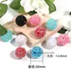Personalizado de Fábrica Colorido Bolas de Diamante de Resina Pesadas con Cuentas Moda Cuentas Sueltas Pulsera DIY Llavero Accesorios de Joyería