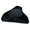 Sombrero de Pirata Halloween Caribeño Doble Borde Dorado Sombrero de Pirata Halloween No Tejido Doble Encaje Sombrero de Capitán Triangular