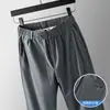 Pantalones Casuales de Verano para Jóvenes de Seda Helada para Hombre Pantalones Largos Pantalones Deportivos Pantalones de Vestir Finos Talla Grande Rectos Holgados Pantalones para Hombre Modernos