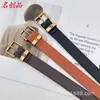 Cinturón de Mujer de Alta Gama Xiaohongshu Nuevo Diseñador 3cm Moda Versátil Hebilla de Pin Estilo Coreano de Moda Cinturón de Mujer