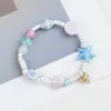 Pulseira Cerâmica Jingdezhen Cor Dopamina Antiga Contas Tecida à Mão Presente Original Nova Pulseira Chinesa para Mulheres