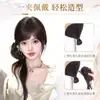 Grampo de Coque Longo de Cabelo Sintético Luxuoso para Mulheres, Ferramenta Vintage Fofa para Penteado, Aplique de Coque Amarrado na Lateral