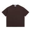 CJSD Color Sólido Básico Americano Pesado 320g Algodón Retro Cuello Redondo Camiseta Hombre Holgada Verano Manga Corta 1003