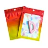 Saco Ziplock Janela Gradiente a Laser Saco Osso Arco-Íris Selo Fantasia Saco Plástico Saco Holográfico Saco para Embalagem de Joias com Glitter