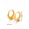 Pendientes Hidráulicos Europeos y Americanos de Moda Transfronterizos de Acero Inoxidable Set de Pendientes Tendencia Chapados en Oro de 18K Pendientes para Mujer Fabricante Venta al por Mayor
