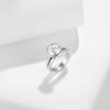 Anillo con Moissanita Redonda de 3 Quilates y 9.0 mm de Yuntong Jewelry para Mujer, Anillo de Compromiso Versátil para Apilar, Moda Estilo Francés