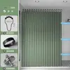 Juego de Cortina de Ducha Plegable para Baño con Sujeción Magnética, Tela Impermeable Engrosada, Juego de Cortinas Divisorias sin Taladro para Separación de Zonas Secas y Húmedas