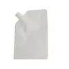 En Stock 500ml Blanco Leche Espesado Líquido Bolsa Auto-soportante Portátil Bolsa de Relleno para Loción 1000ml Bolsa con Boquilla en Blanco